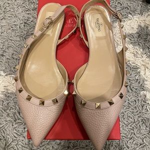 Valentino rockstud slingback flats. Size 38.5